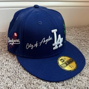 NWT - LA Dodgers Blue Fitted New Era Baseball Hat Limited Release Size 7 1/4